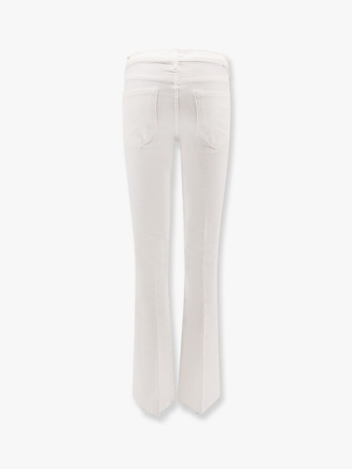 MOTHER Stretch Cotton Trouser With Embroidered Monogram