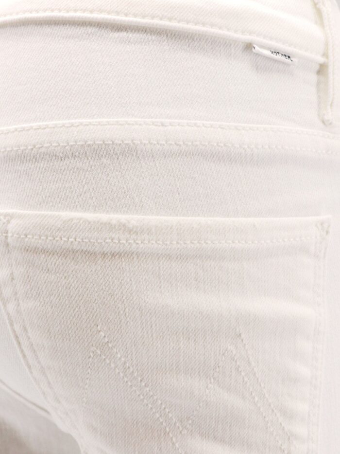 MOTHER Stretch Cotton Trouser With Embroidered Monogram