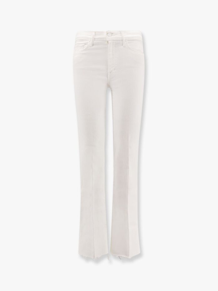 MOTHER Stretch Cotton Trouser With Embroidered Monogram