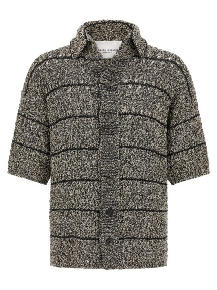 ROBERTO COLLINA Mouliné Insert Cardigan