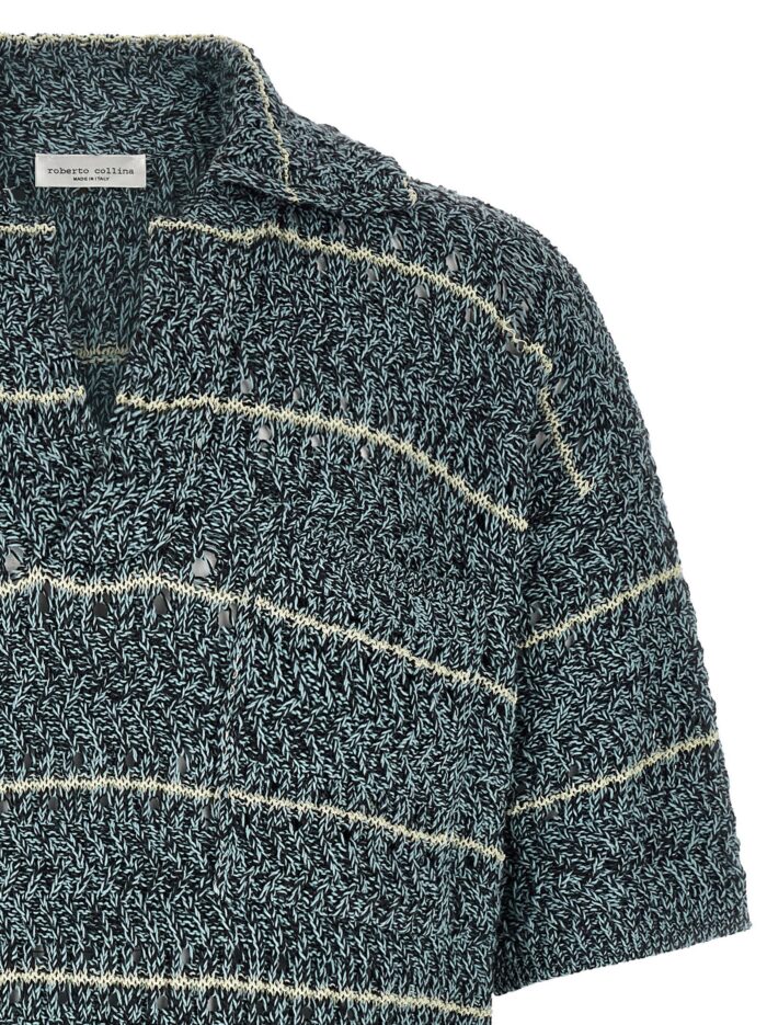 ROBERTO COLLINA 'Mouliné' Polo Shirt