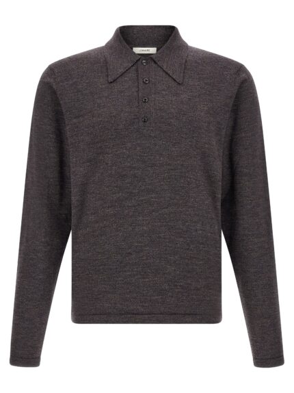 LEMAIRE Mouliné Wool Polo Shirt