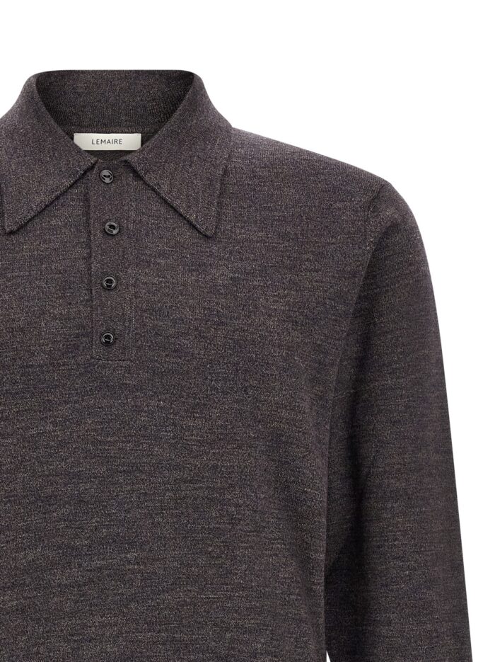 LEMAIRE Mouliné Wool Polo Shirt