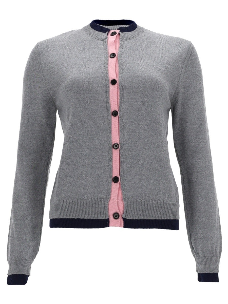 Msgm CARDIGAN CON DETTAGLIO DOPPIO BORDO