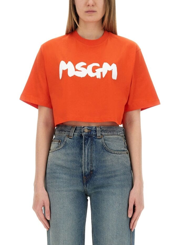 Msgm CROPPED T-SHIRT