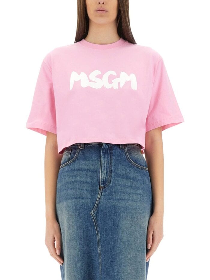 Msgm CROPPED T-SHIRT