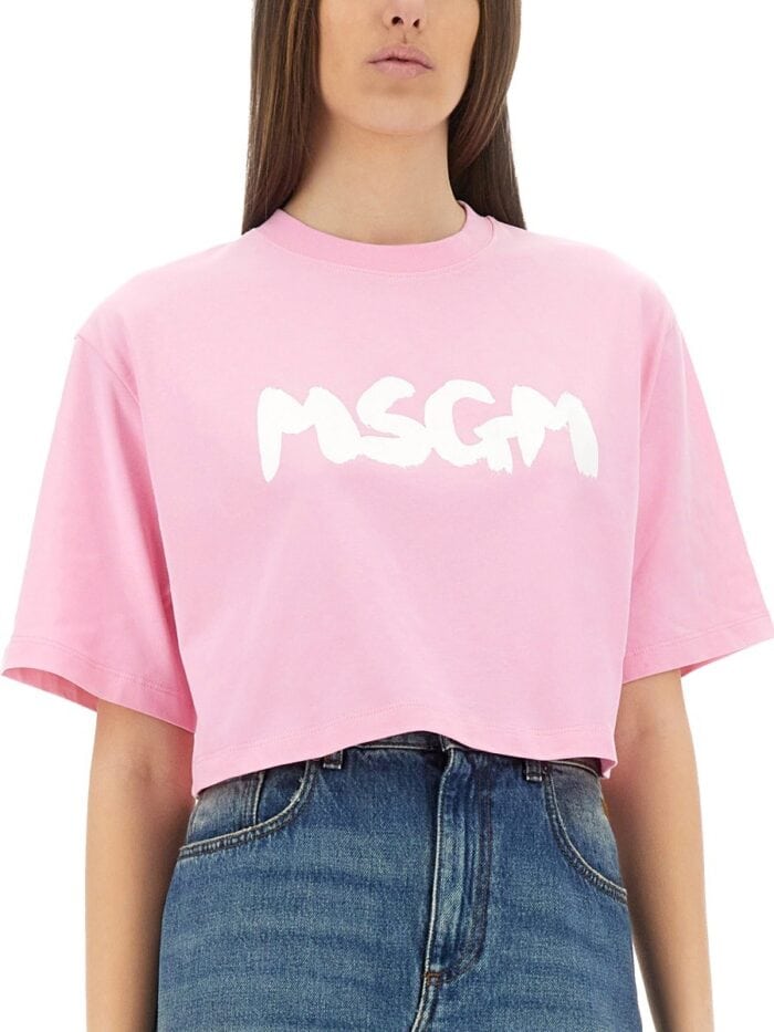 Msgm CROPPED T-SHIRT
