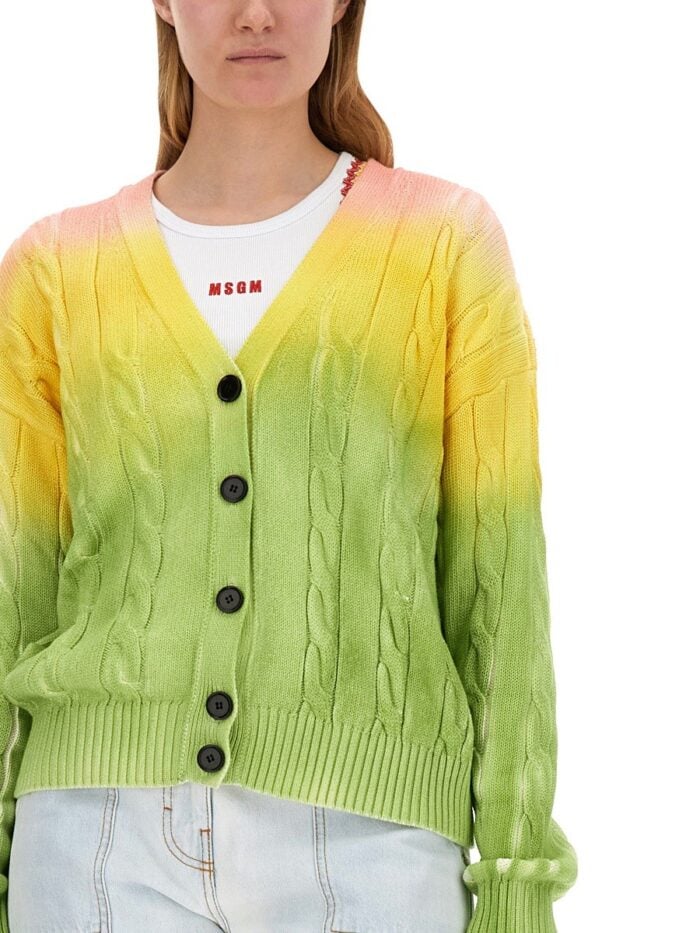 Msgm DEGRADE CARDIGAN