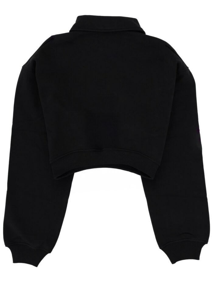 Msgm "FOLLOW THE RABBIT" COLLARED SWEATSHIRT