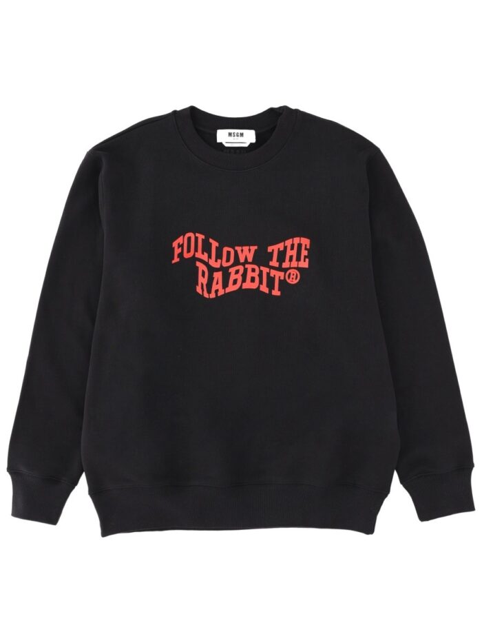Msgm "FOLLOW THE RABBIT" SWEATSHIRT