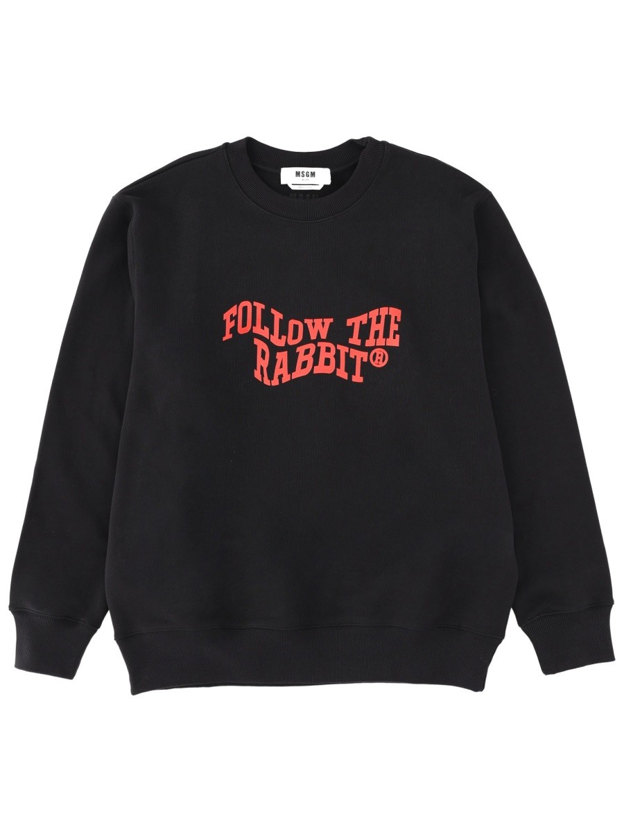 Msgm "FOLLOW THE RABBIT" SWEATSHIRT