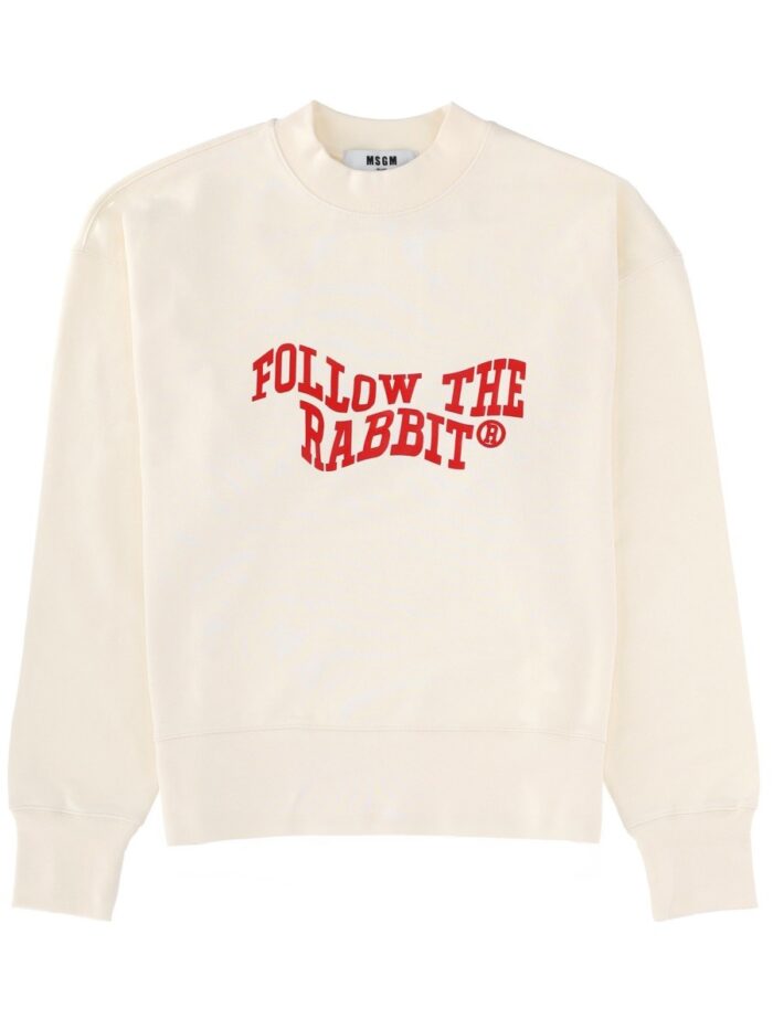 Msgm "FOLLOW THE RABBIT" SWEATSHIRT