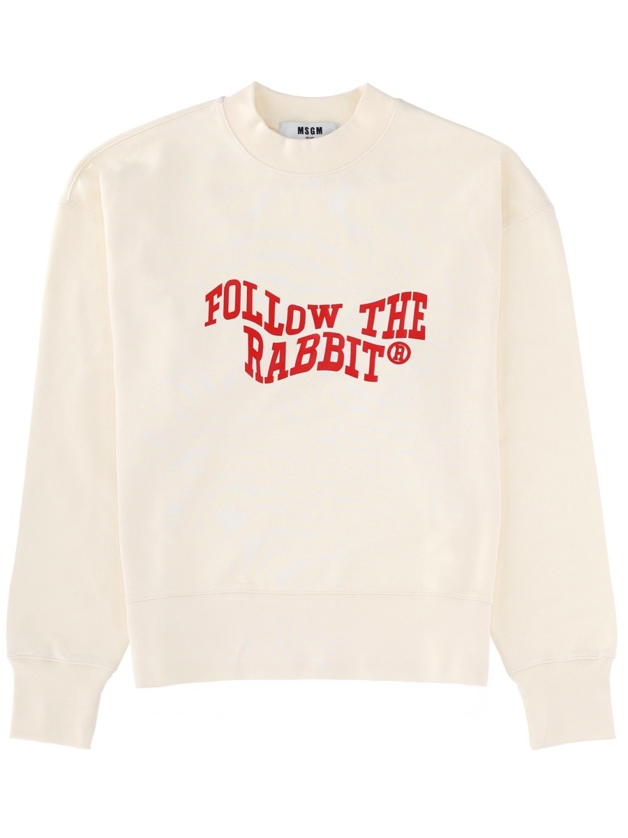 Msgm "FOLLOW THE RABBIT" SWEATSHIRT