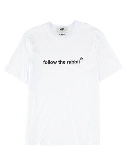 Msgm "FOLLOW THE RABBIT" T-SHIRT
