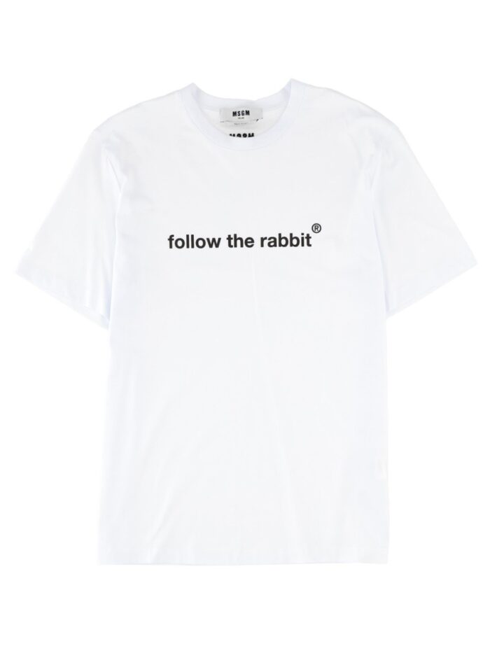 Msgm "FOLLOW THE RABBIT" T-SHIRT
