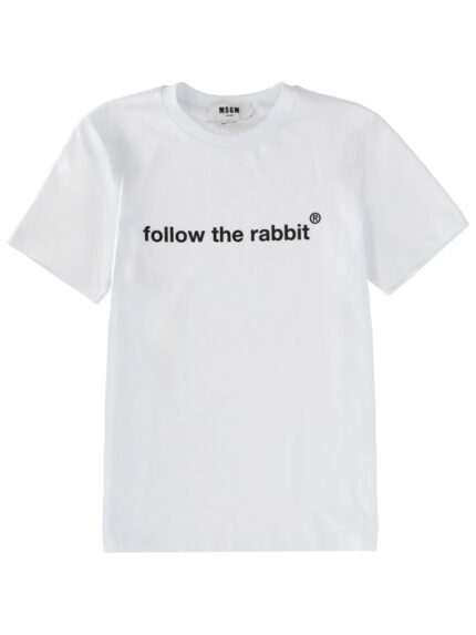 Msgm "FOLLOW THE RABBIT" T-SHIRT