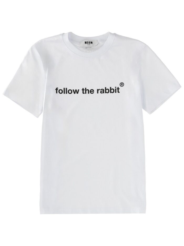 Msgm "FOLLOW THE RABBIT" T-SHIRT