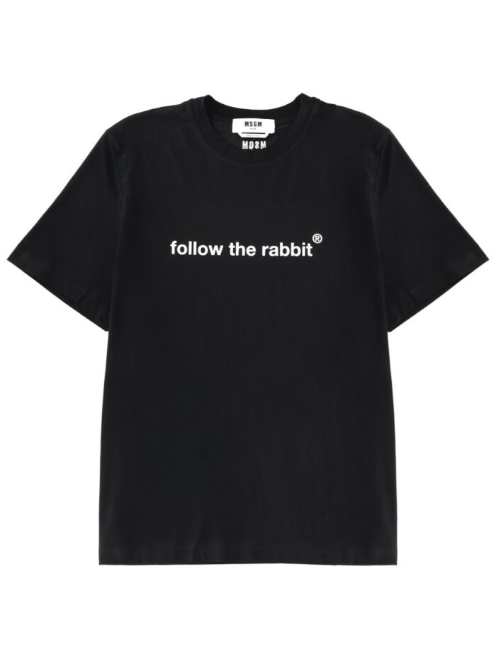 msgm "follow the rabbit" t shirt Msgm "FOLLOW THE RABBIT" T-SHIRT