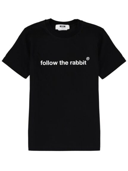 Msgm "FOLLOW THE RABBIT" T-SHIRT