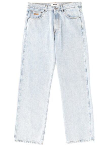 Msgm JEANS WITH EMBROIDERED LOGO