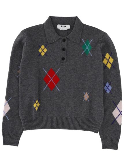 Msgm KNITTED POLO.