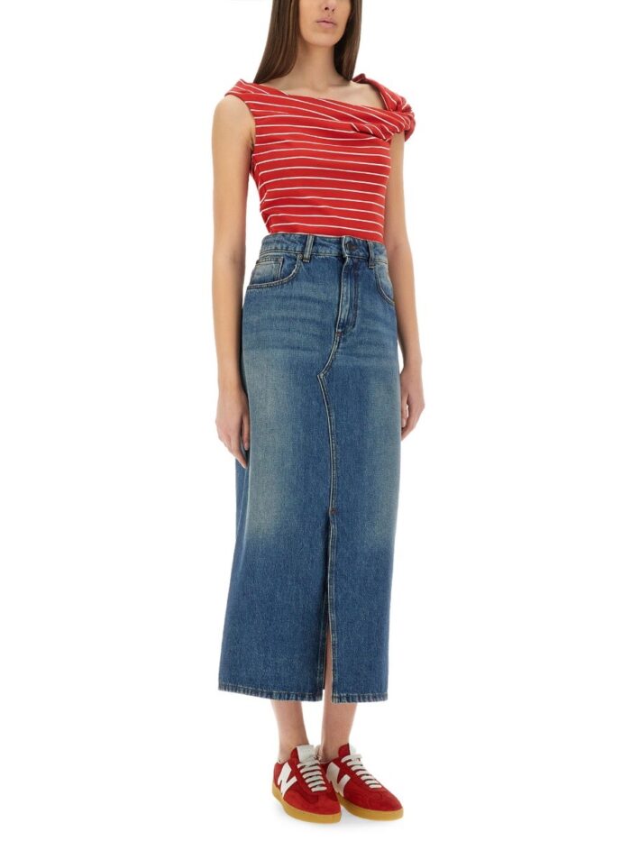 Msgm LONG DENIM SKIRT