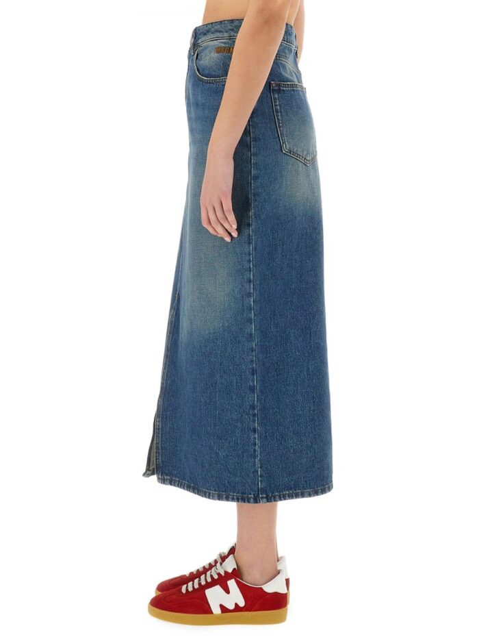 Msgm LONG DENIM SKIRT