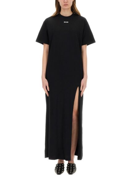 Msgm LONG DRESS WITH SLIT