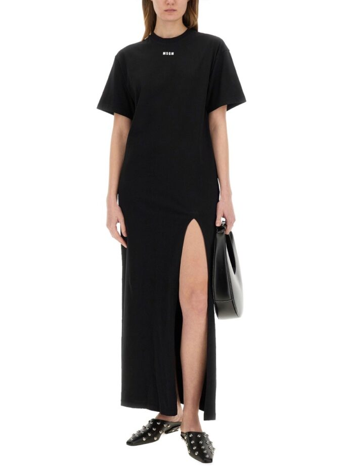 Msgm LONG DRESS WITH SLIT
