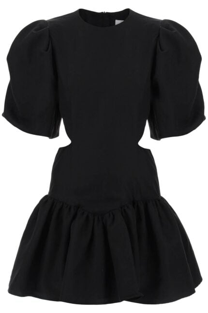 Msgm Mini Dress With Balloon Sleeves And Cut-outs