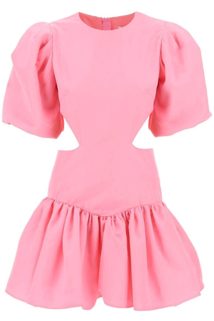 Msgm Mini Dress With Balloon Sleeves And Cut-outs