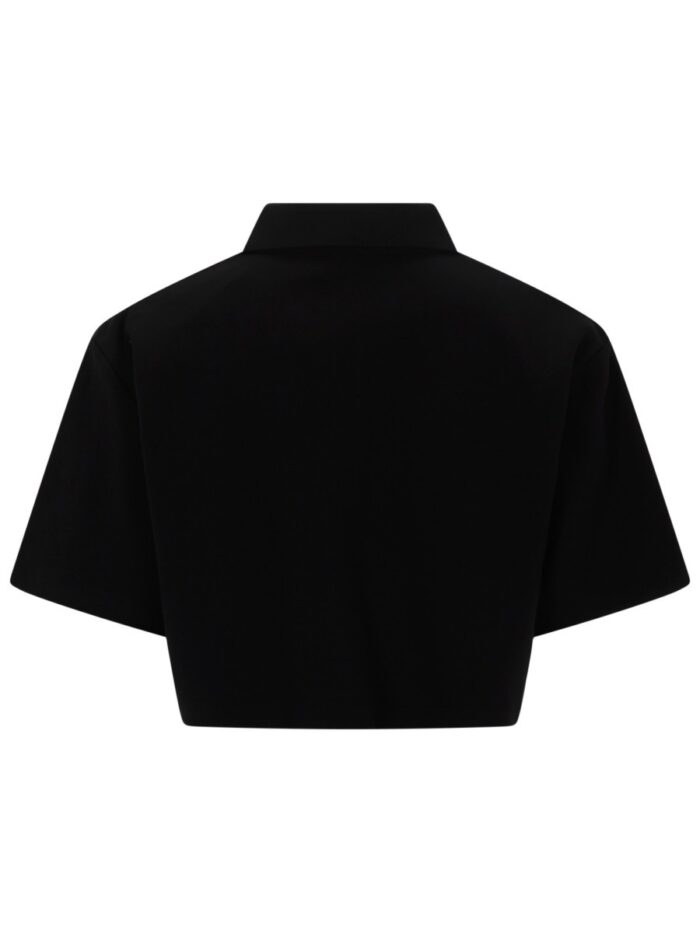 Msgm POLO CROP CON LOGO