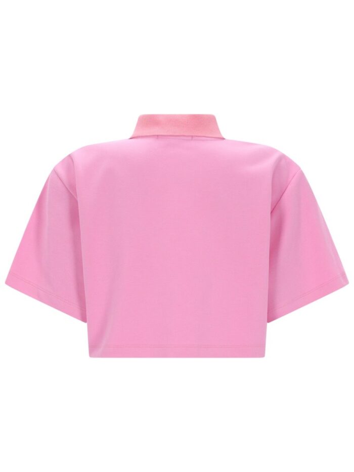 Msgm POLO CROP CON LOGO