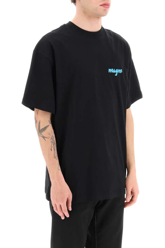 Msgm Raised Logo Print T-shirt