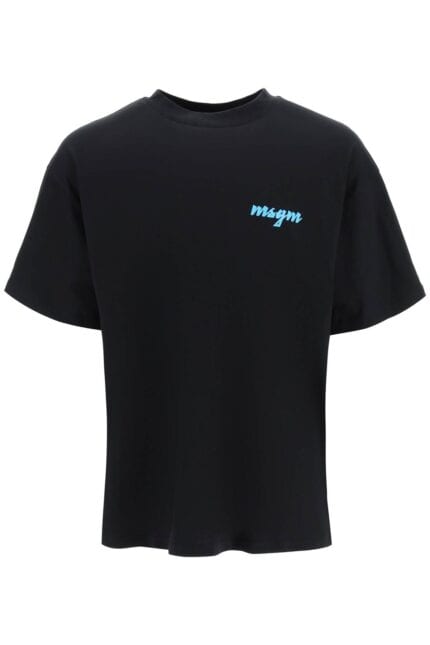 Msgm Raised Logo Print T-shirt