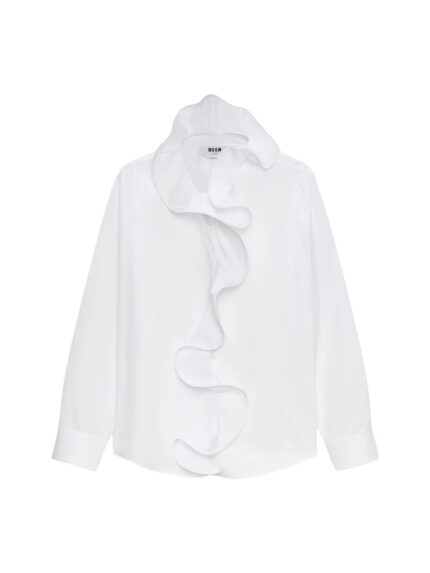 Msgm SHIRT WITH "RUFFLE" DETAIL