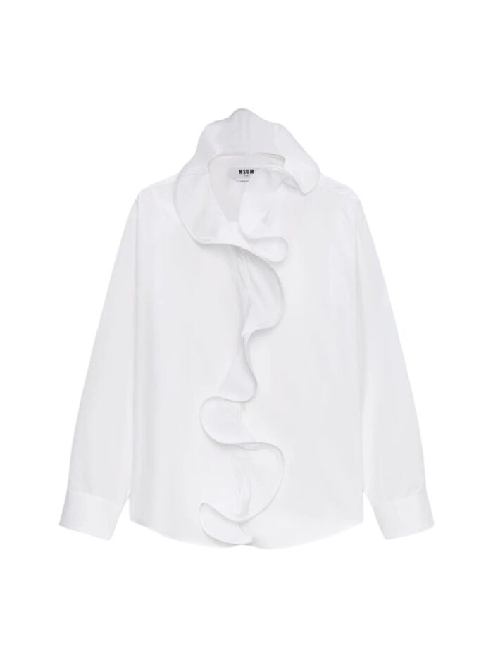 Msgm SHIRT WITH "RUFFLE" DETAIL