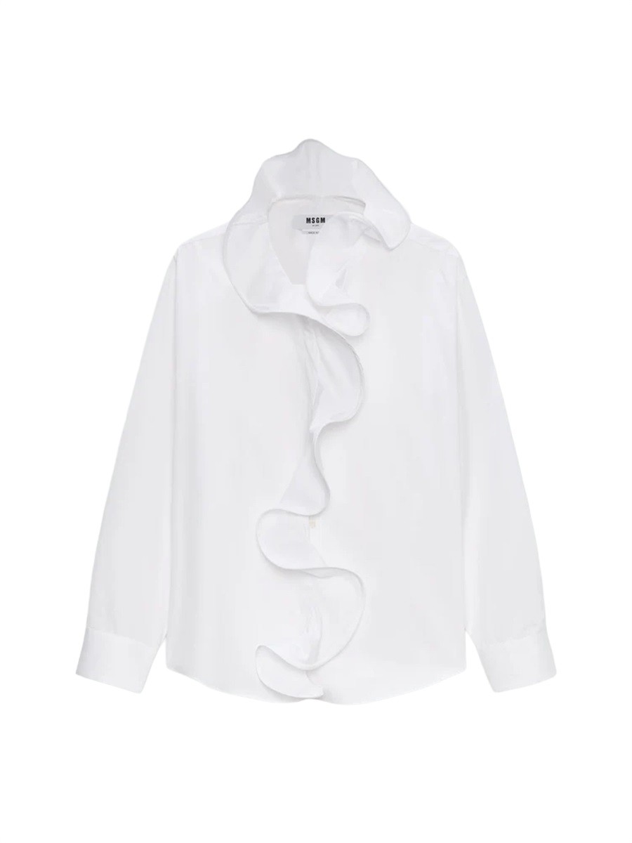 Msgm SHIRT WITH "RUFFLE" DETAIL
