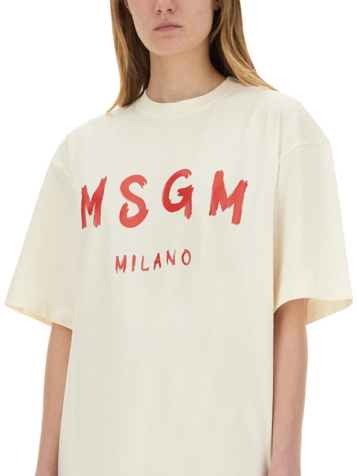 Msgm SHORT DRESS WITH LOGO