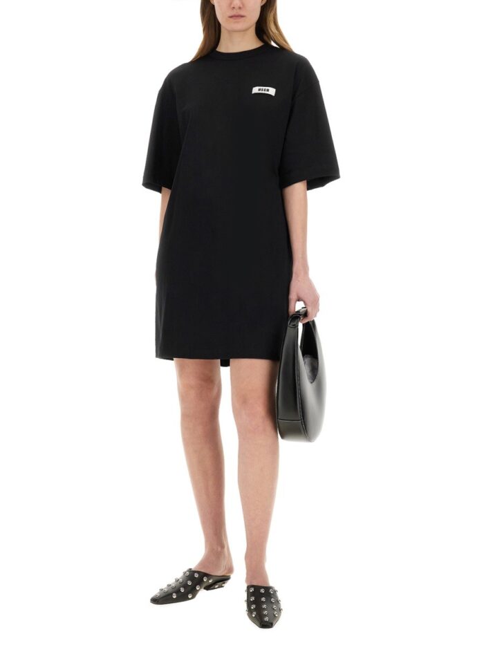 Msgm SHORT DRESS WITH LOGO