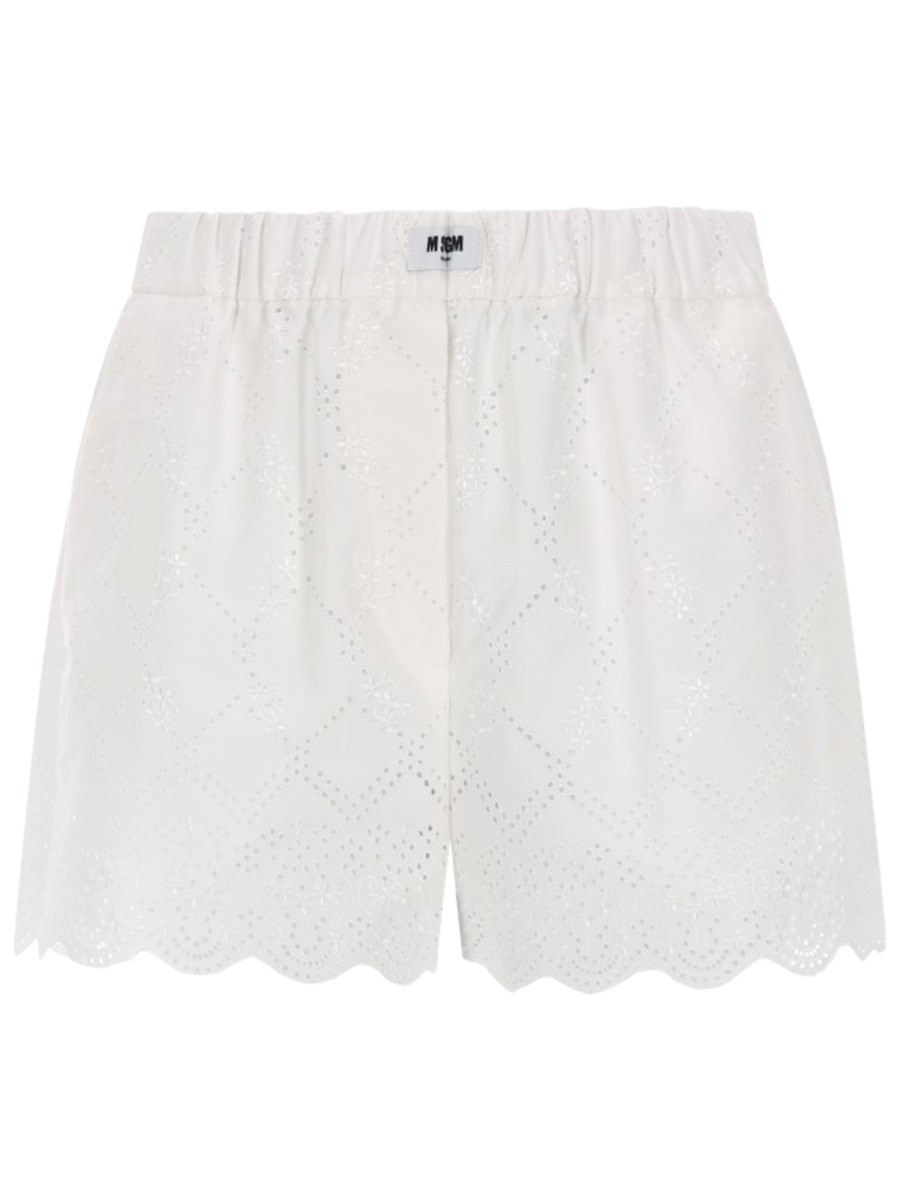 Msgm SHORTS CON MOTIVO TRAFORATO