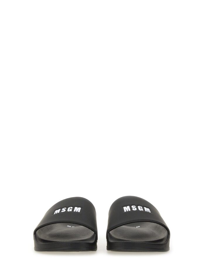 Msgm SLIDE SANDAL WITH LOGO