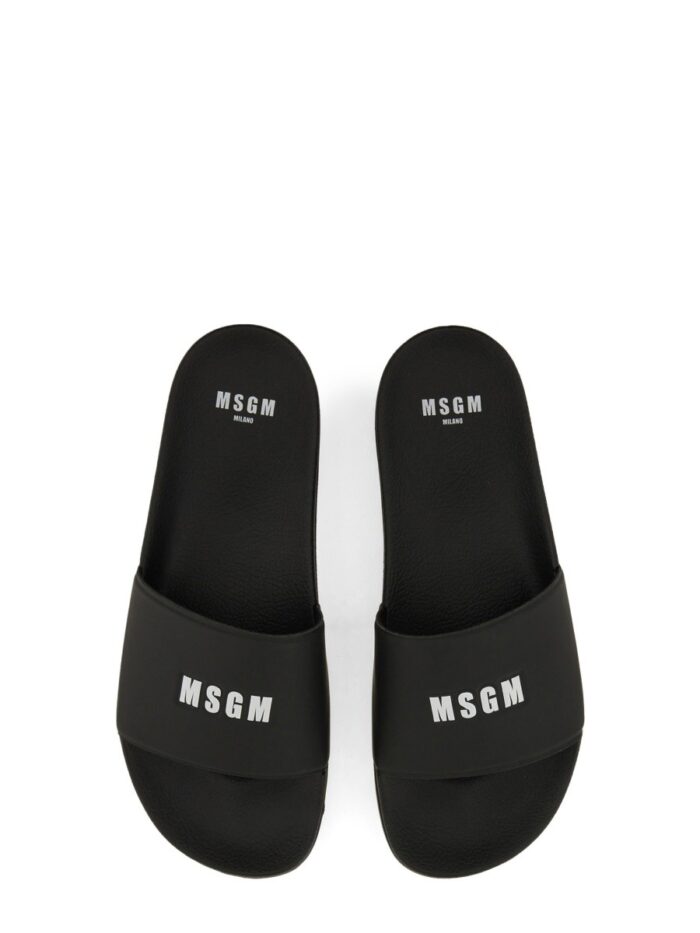 Msgm SLIDE SANDAL WITH LOGO