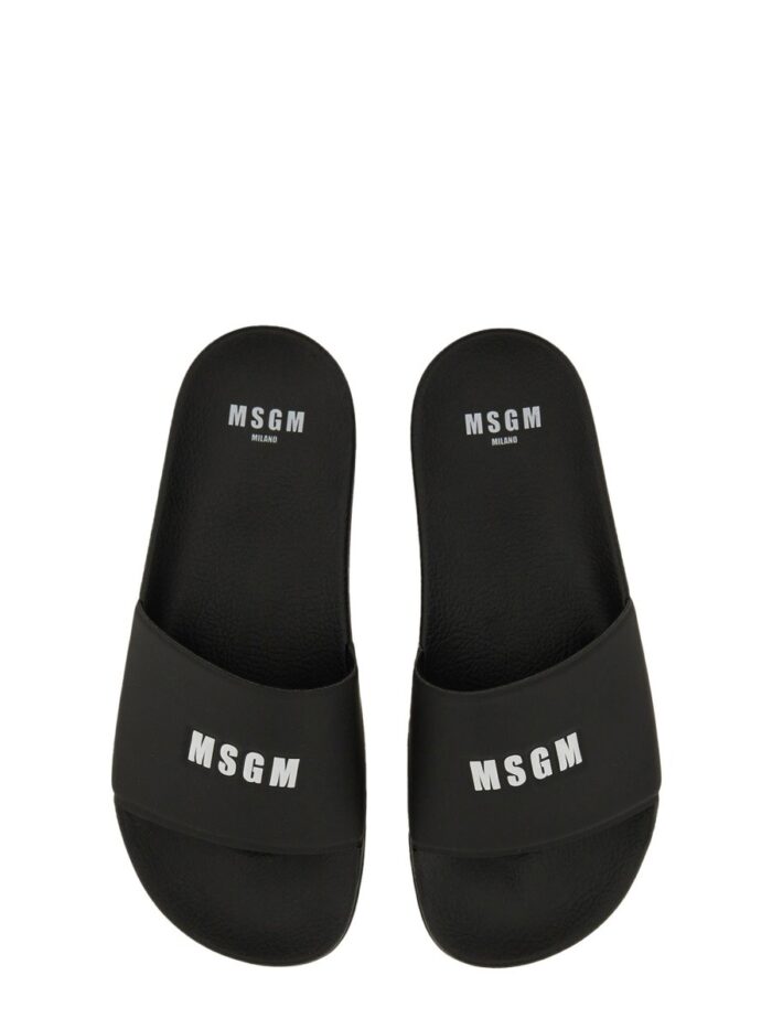Msgm SLIDE SANDAL WITH LOGO