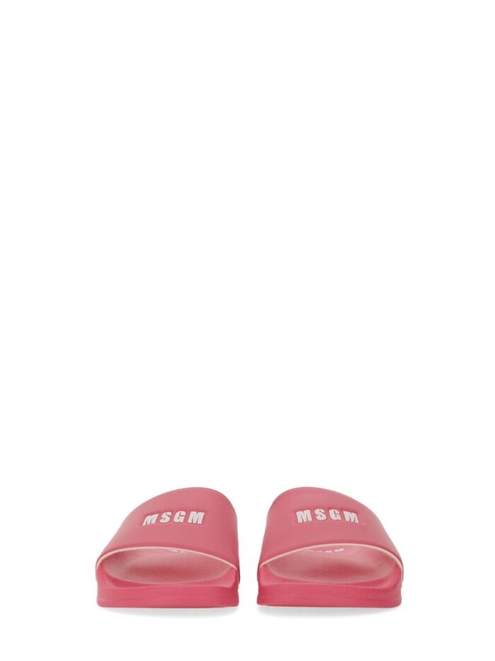 Msgm SLIDE SANDAL WITH LOGO