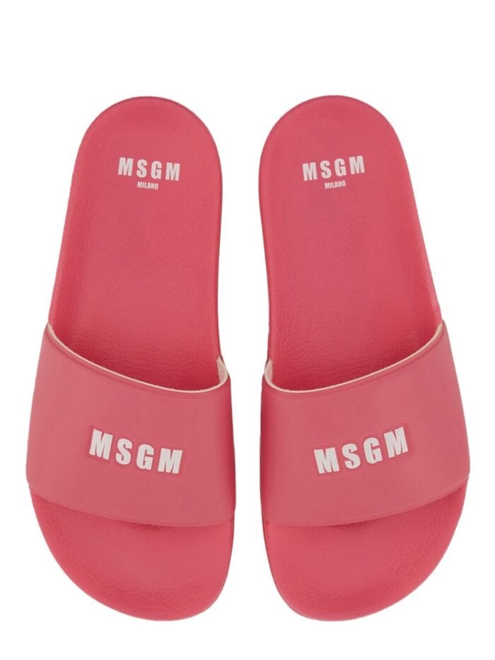 Msgm SLIDE SANDAL WITH LOGO