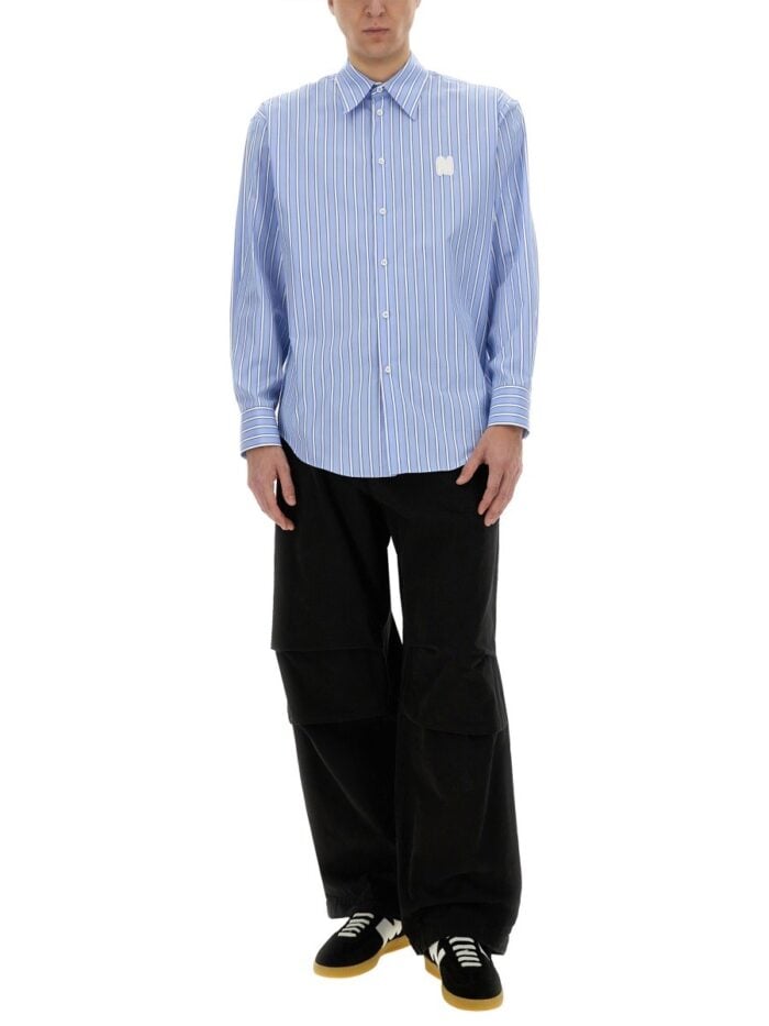 Msgm STRIPED COTTON SHIRT
