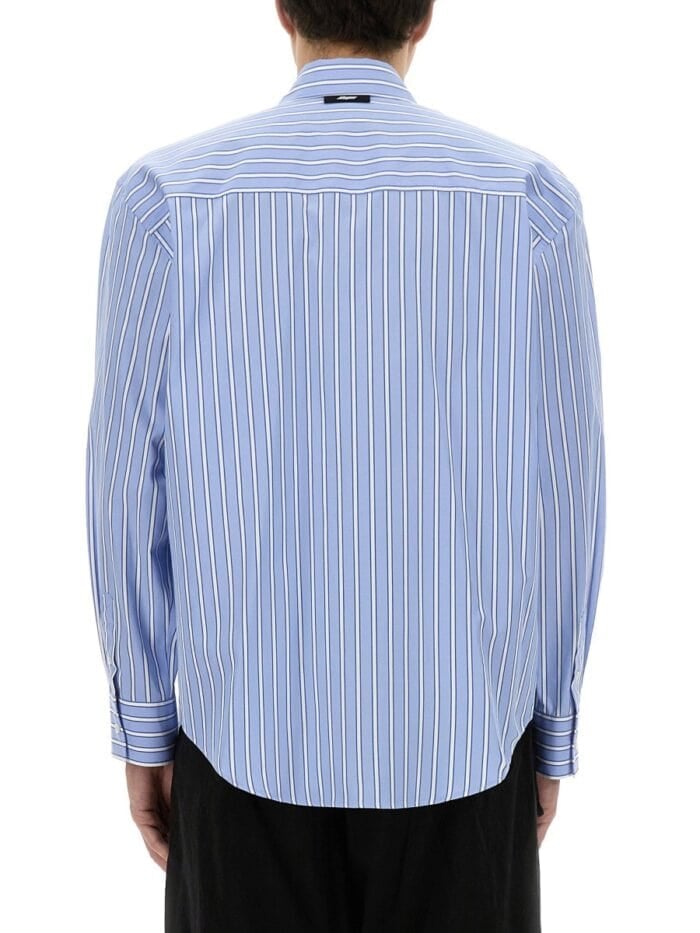 Msgm STRIPED COTTON SHIRT
