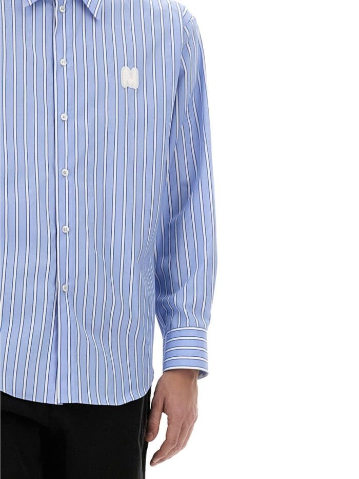 Msgm STRIPED COTTON SHIRT