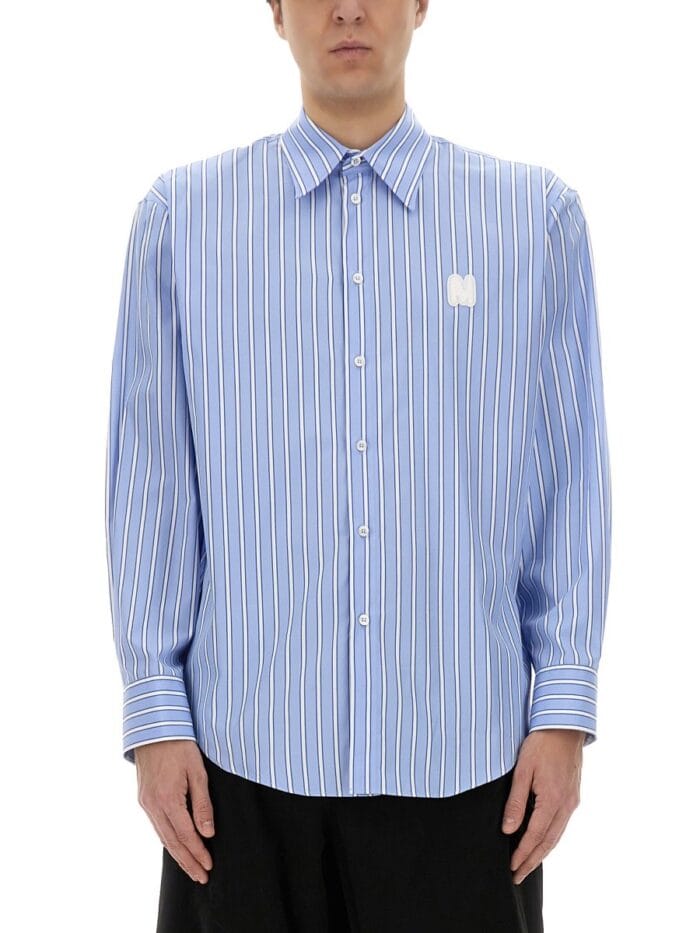 Msgm STRIPED COTTON SHIRT
